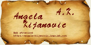 Angela Kijanović vizit kartica